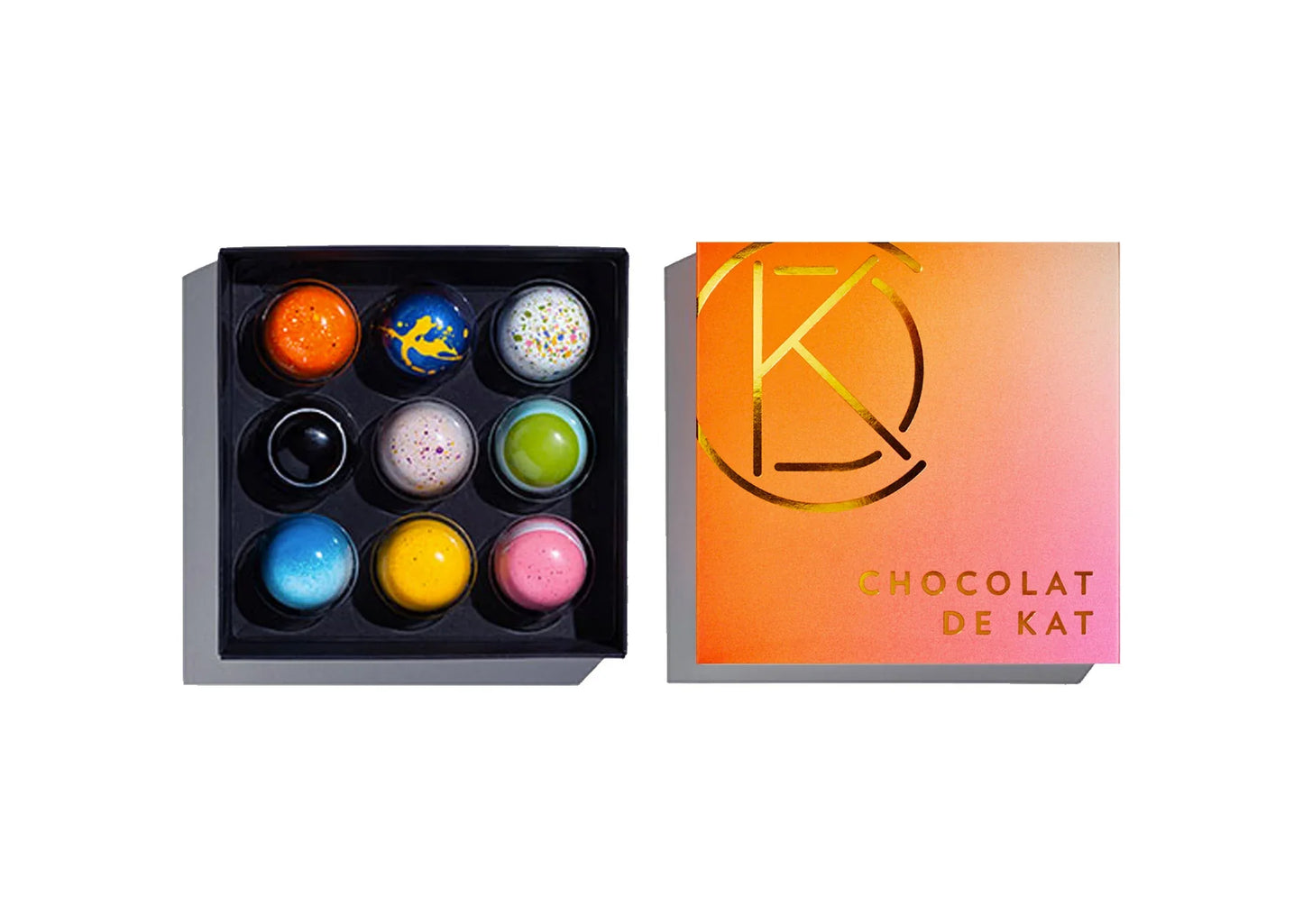 9-Piece Artisanal Chocolates by Chocolat de Kat - May Flowers