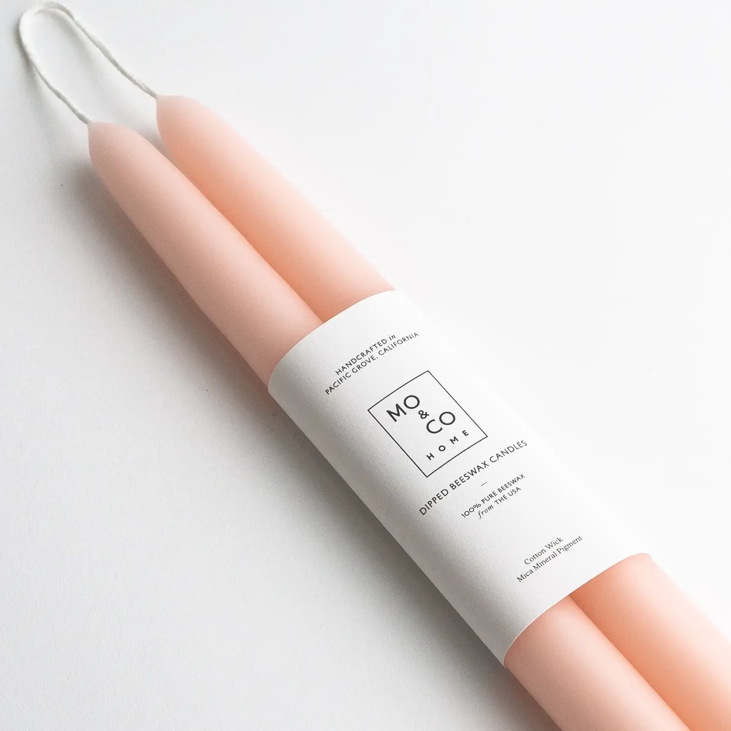 100% Beeswax Dipped Candles, Pink Rose