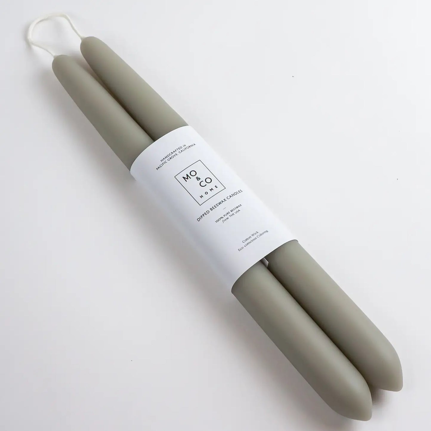 100% Beeswax Dipped Candles, Sage
