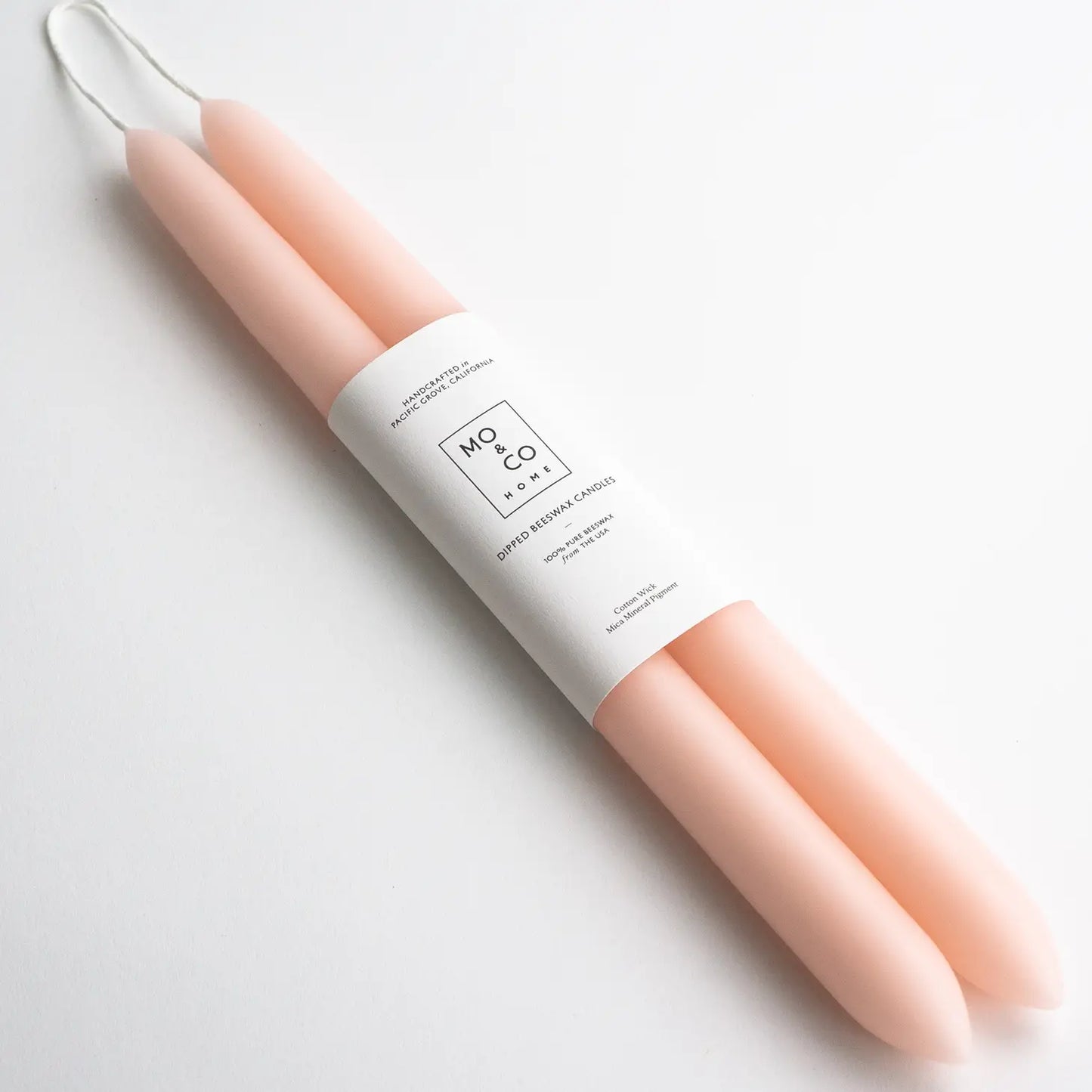 100% Beeswax Dipped Candles, Pink Rose