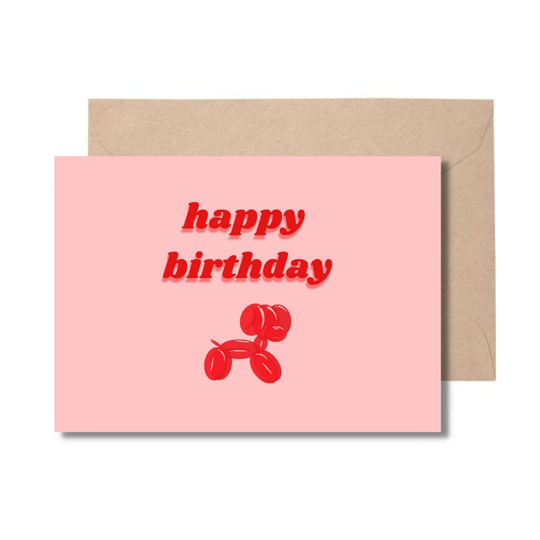 Happy Birthday Balloon Card