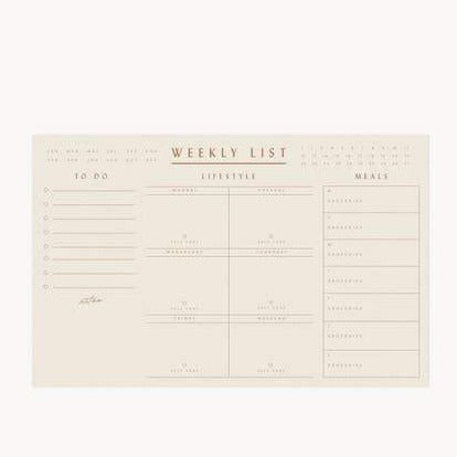 Weekly List Pad