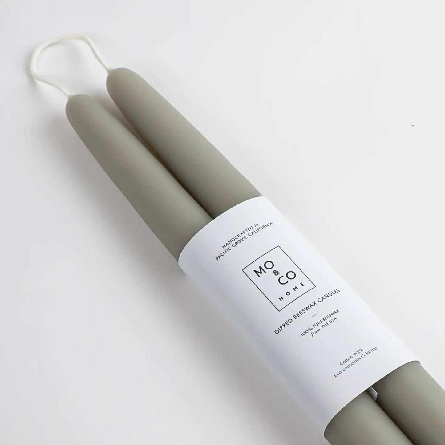 100% Beeswax Dipped Candles, Sage