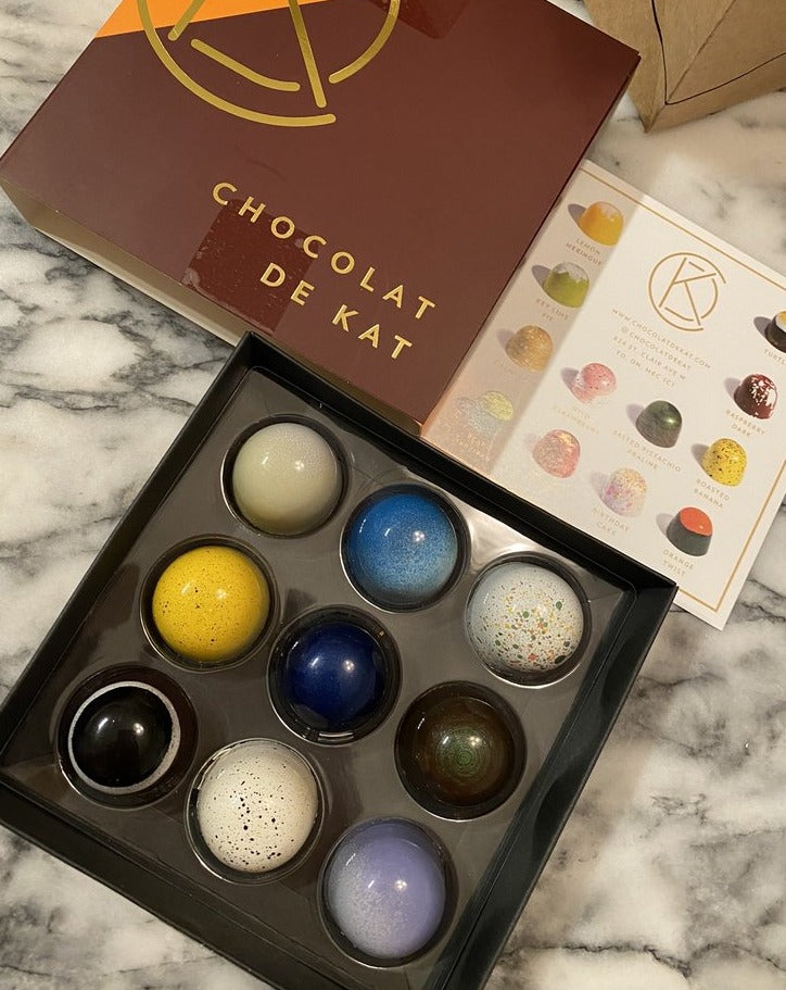 9-Piece Artisanal Chocolates by Chocolat de Kat