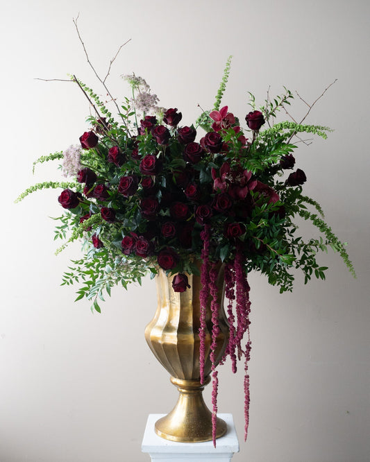 A luxurious "art deco" floral arrangement