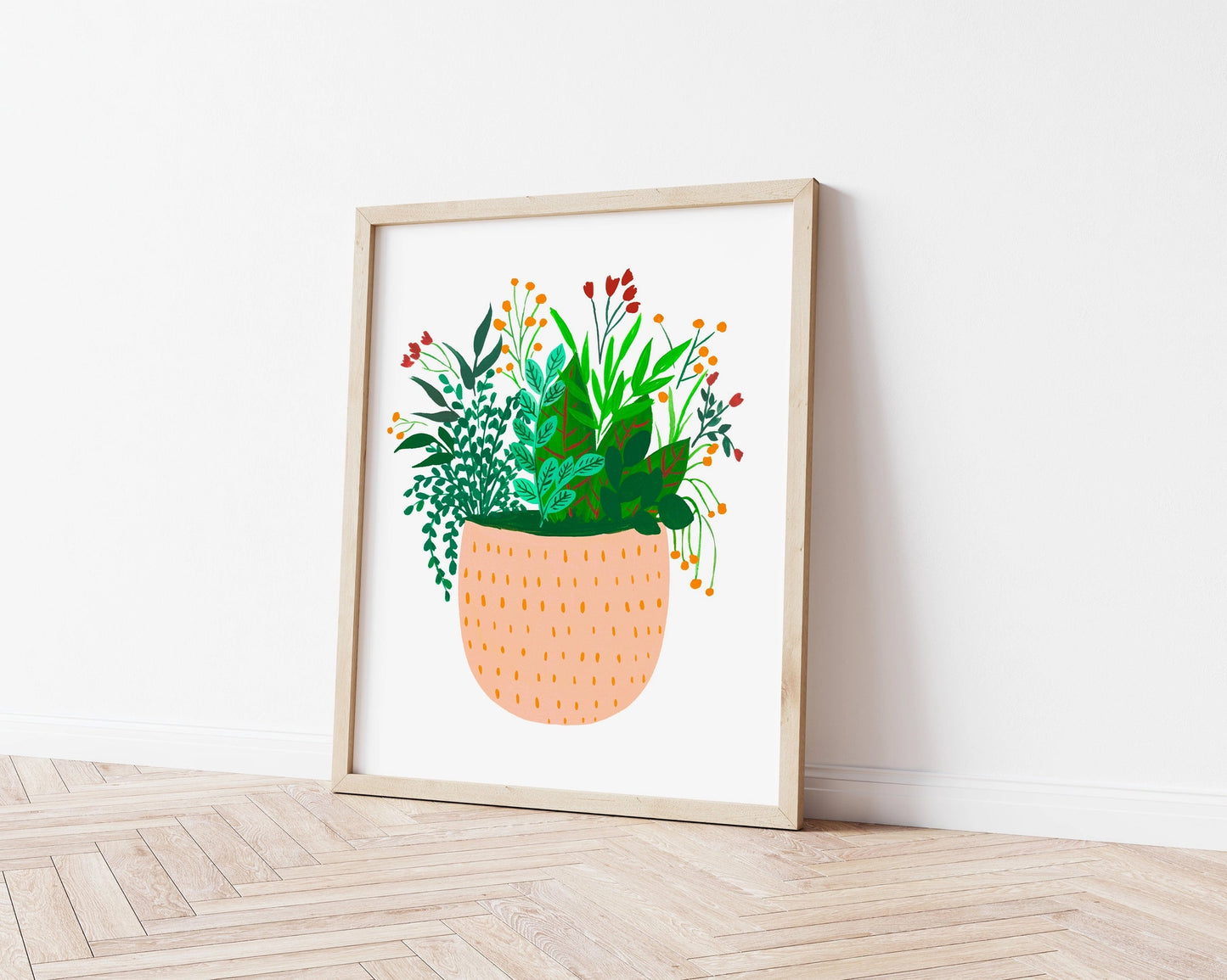 Mira's Assorted Potted Plants Art Print