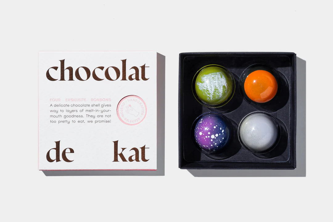 4-Piece Artisanal Chocolates by Chocolat de Kat