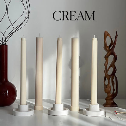 Estelle Ribbed Taper Candle
