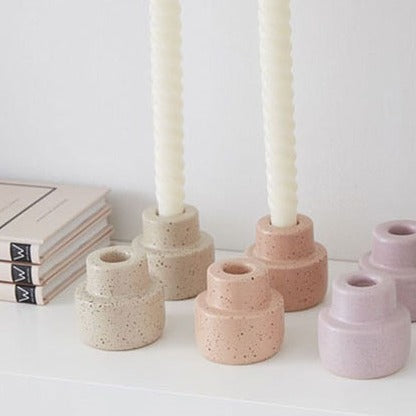 Piedra Candleholder, Off-White