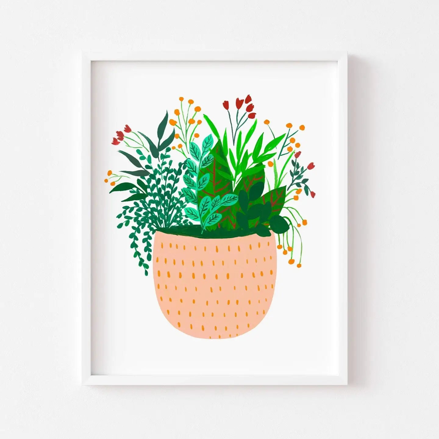 Mira's Assorted Potted Plants Art Print