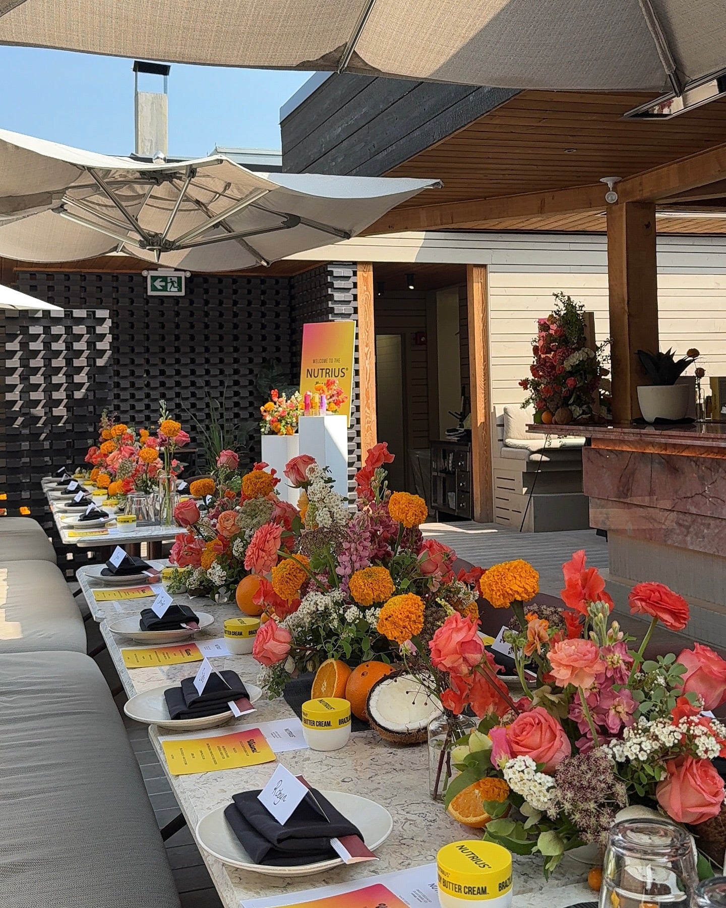 Beautiful floral tablescape for a branded influencer event
