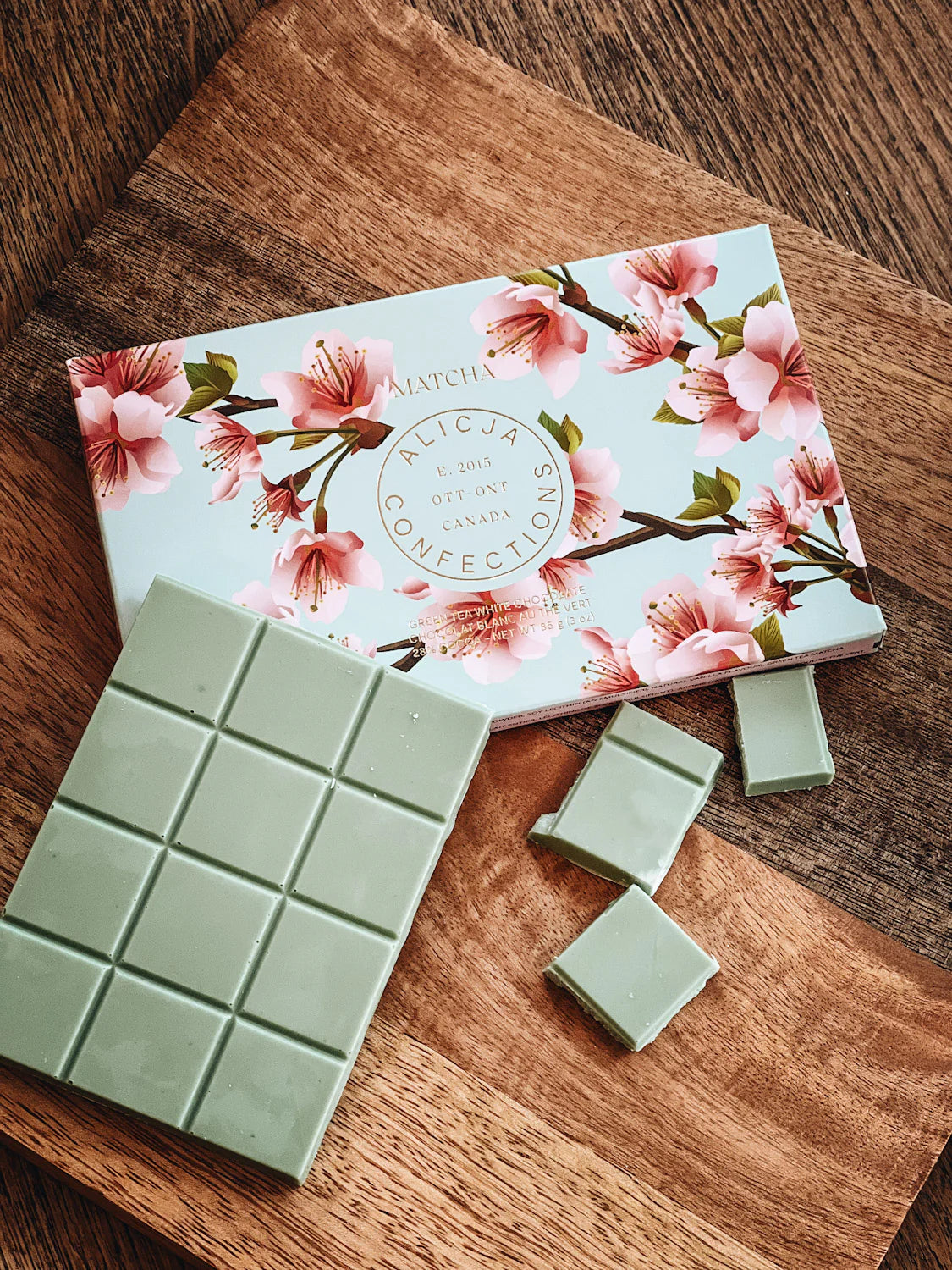 Matcha Green Tea White Postcard Chocolate Bar