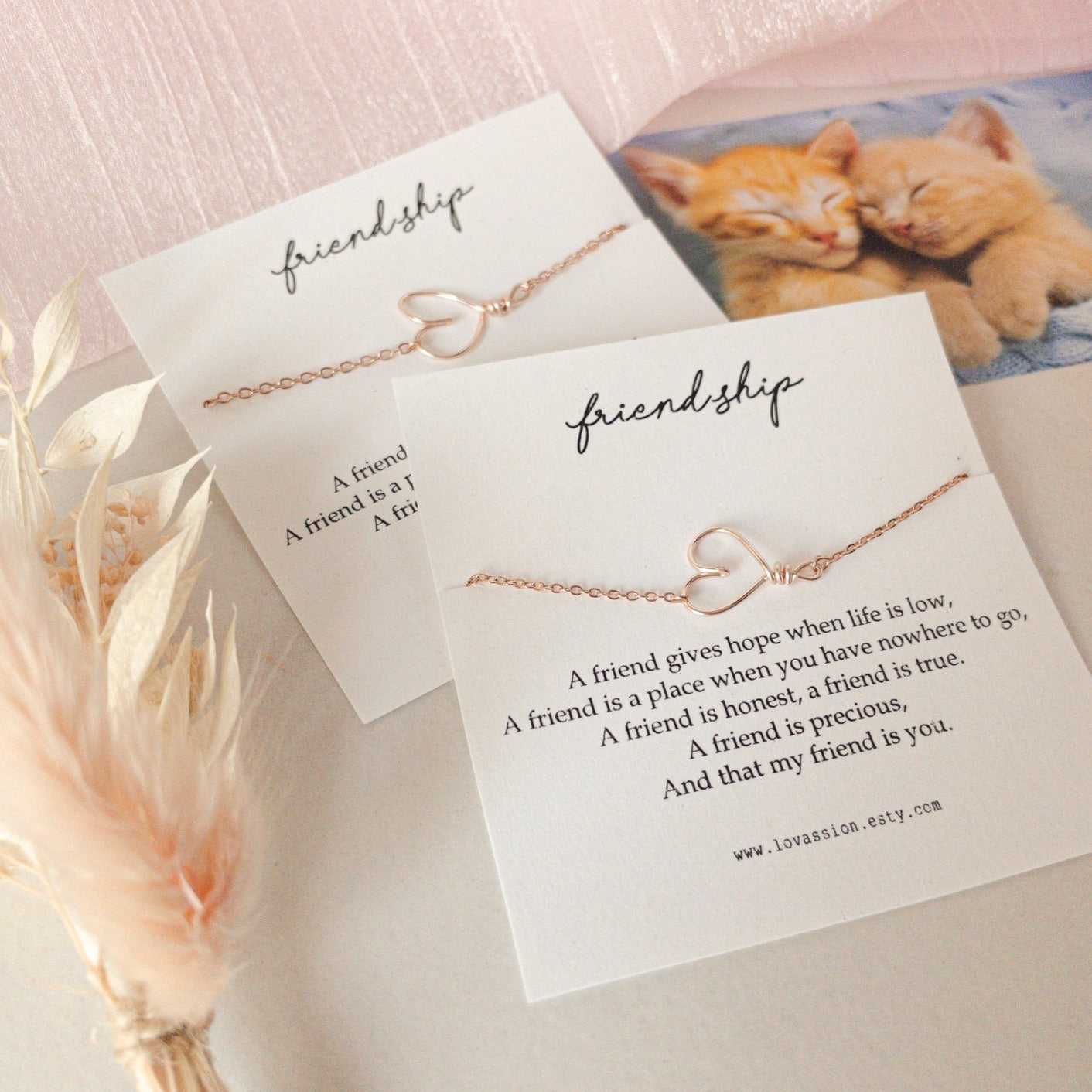 14K Heart Friendship Bracelet