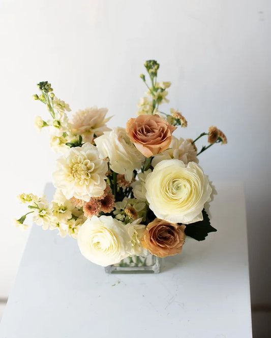 Butterscotch Square Vase
