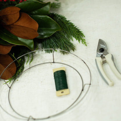 Wreath Design Boxed Workshop (Fresh Winter Greens Included!)
