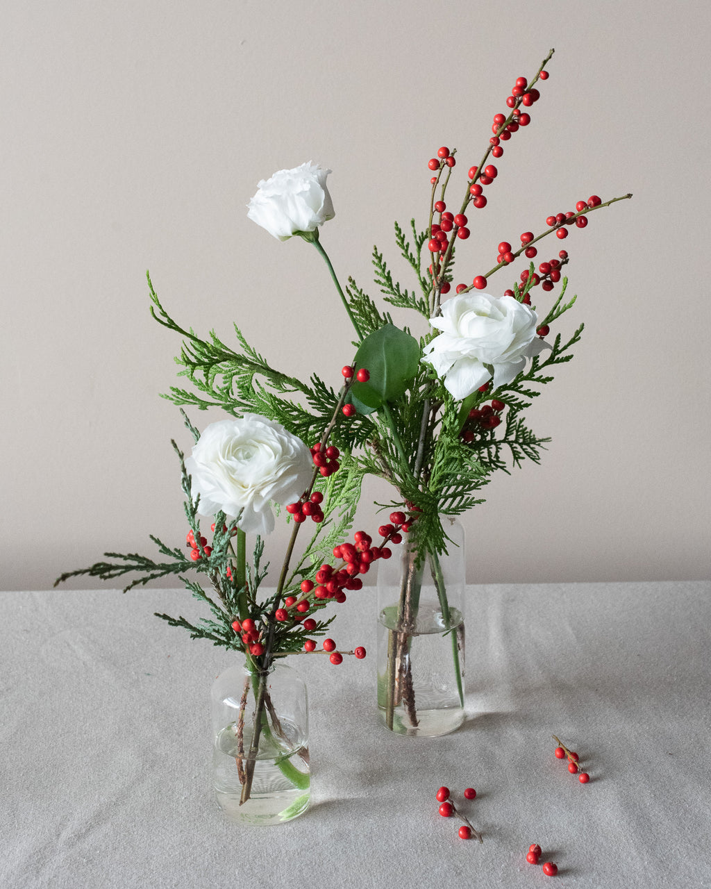Holiday Bud Vase Duo