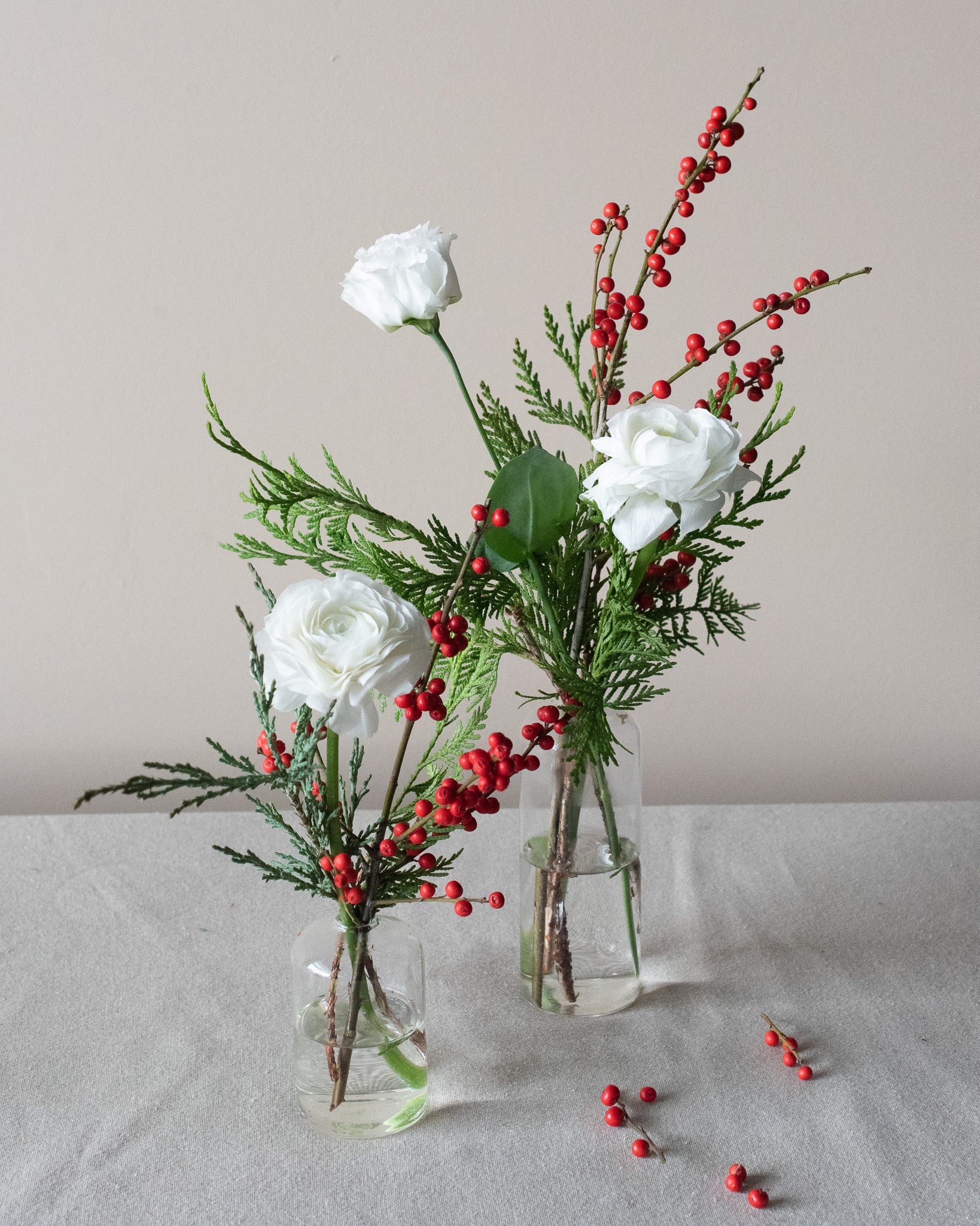Holiday Bud Vase Duo