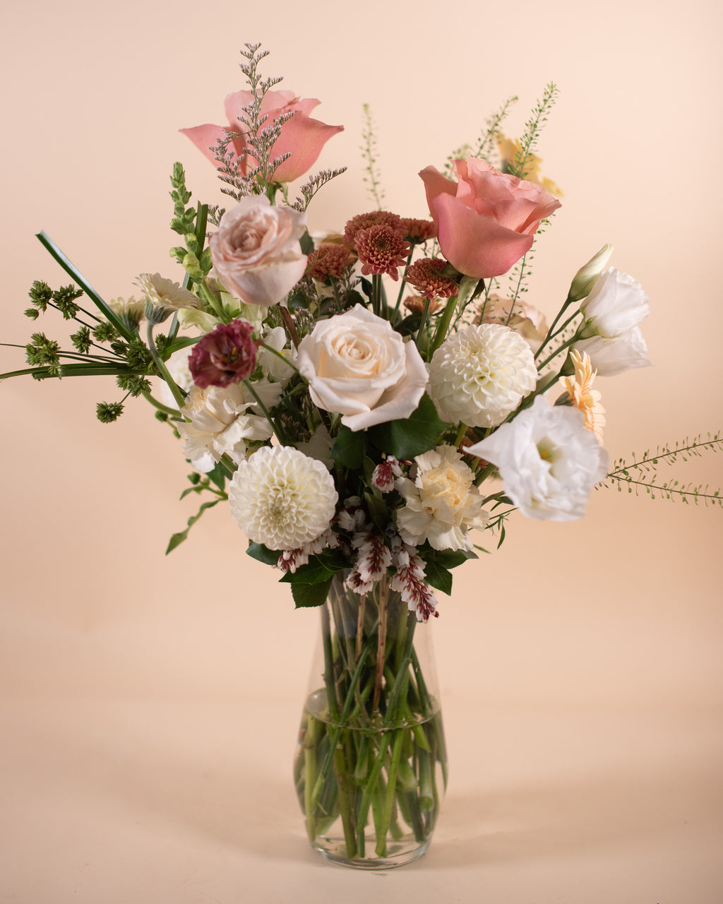 Tall Sympathy Glass Vase