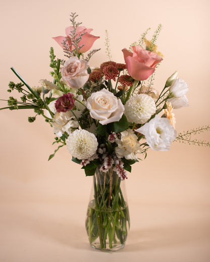 Tall Sympathy Glass Vase