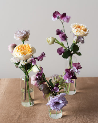 Glass Bud Vase, Set of 3