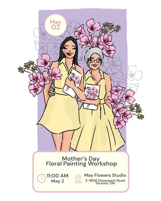 Mother's Day Floral Painting Workshop - Sat. May 2nd @ 11:00am