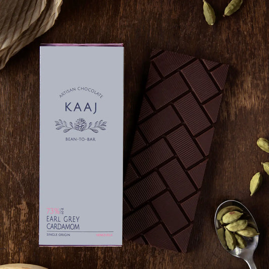 Kaaj Artisan Chocolate - Earl Grey Tea & Cardamom 73% Dark