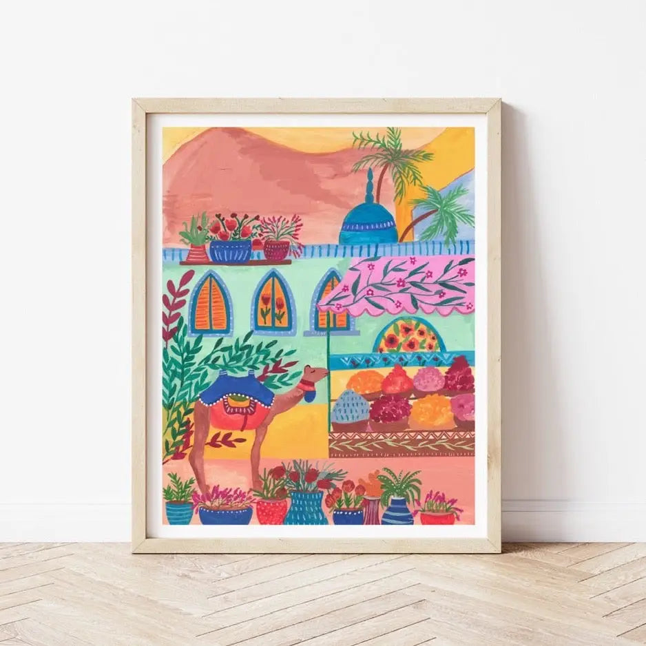 Egyptian Market Art Print, 8"x10"