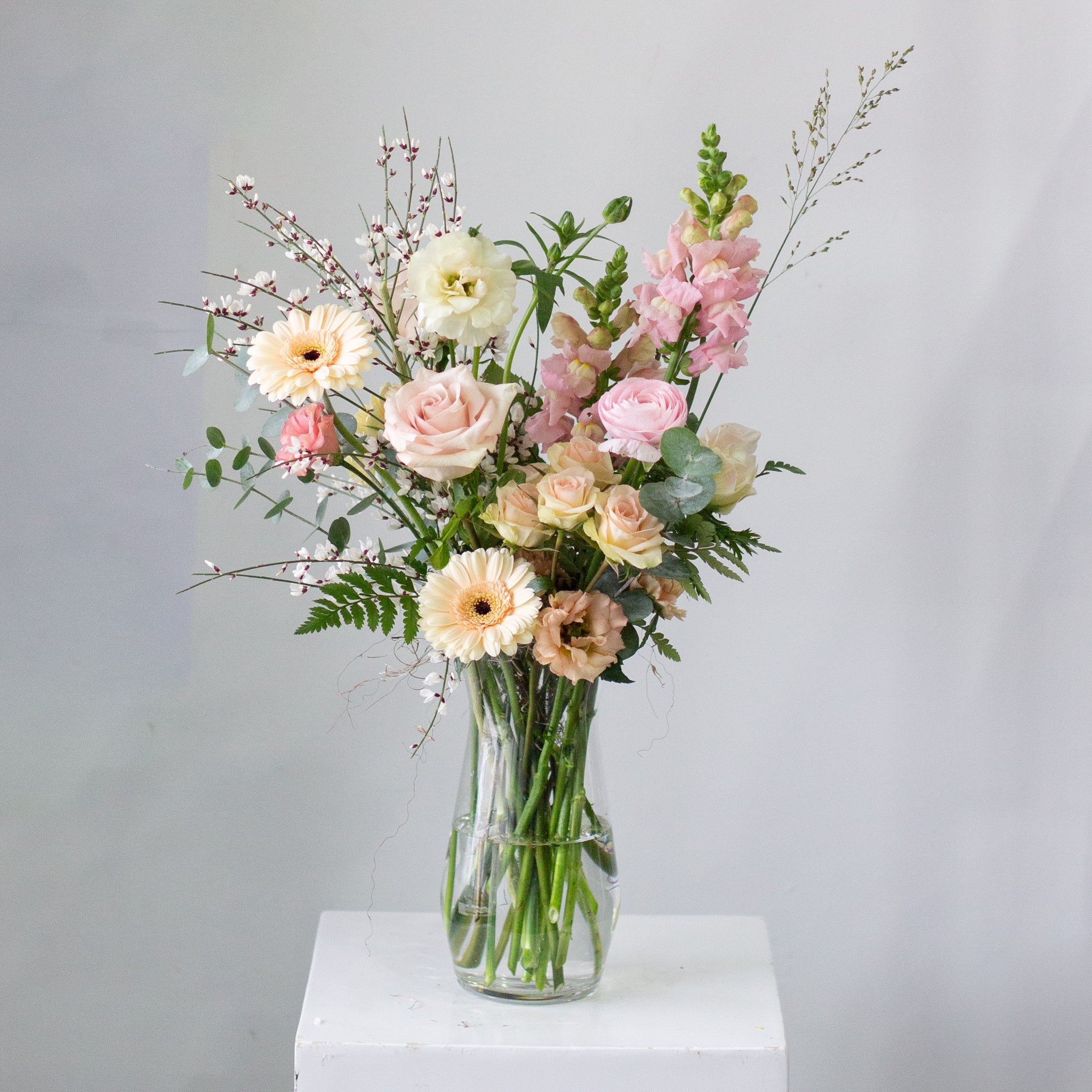 Tall Sympathy Glass Vase – May Flowers